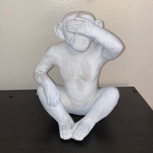 White See No Evil Chimp home decor